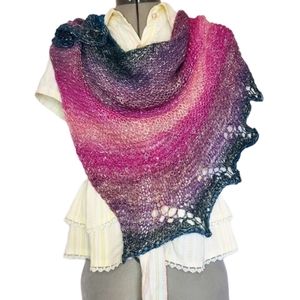 Hand Knit One Of A Kind Shawlette